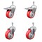 Service Caster 4 Inch SS Red Poly Swivel 3/8 Inch Threaded Stem Caster Total Lock Brake, 2PK SSTSTTL20S414-PPUB-RED-381615-2-S-2 - alternate 1